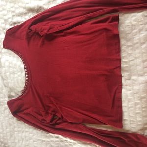 red top with back detail