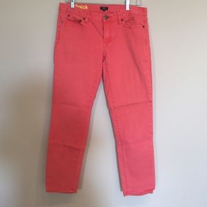 Bright skinny cropped jeans