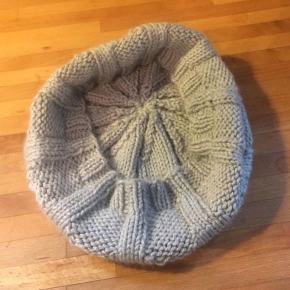 Handmade Gray Slouchy Beanie - Picture 2 of 3