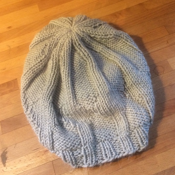 Handmade Gray Slouchy Beanie - Picture 3 of 3