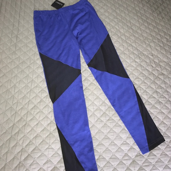 Pants - Royal Blue and Black Mesh Leggings Pants - Royal Blue and Black Mesh Leggings