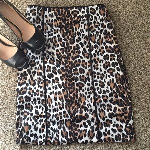 White House Black Market Cheetah Pencil Skirt
