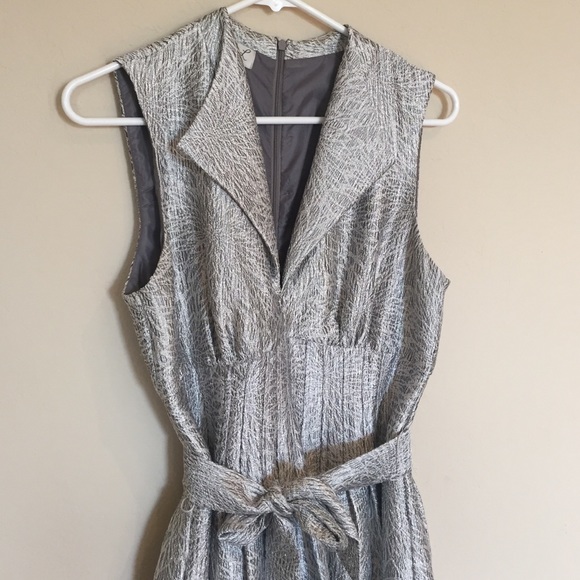Silver printed dress by Maggy London