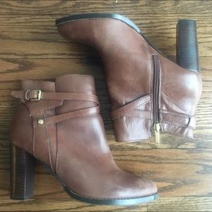 Brown Leather Booties