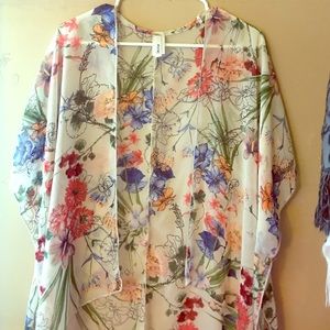 Lightweight flower kimono