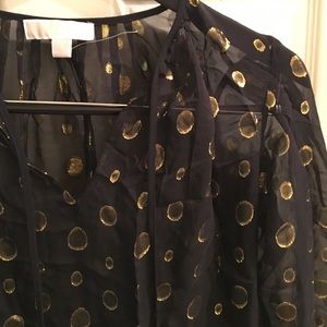 Michael Kors Gold Dot Blouse