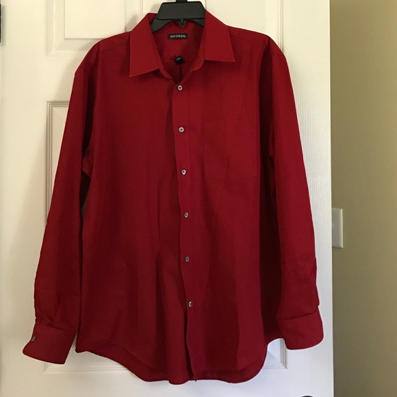 Men's Size L Cranberry Color Dress Shirt