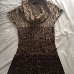 Brown gradient knit dress
