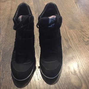 Ash Black Wedge Sneaker