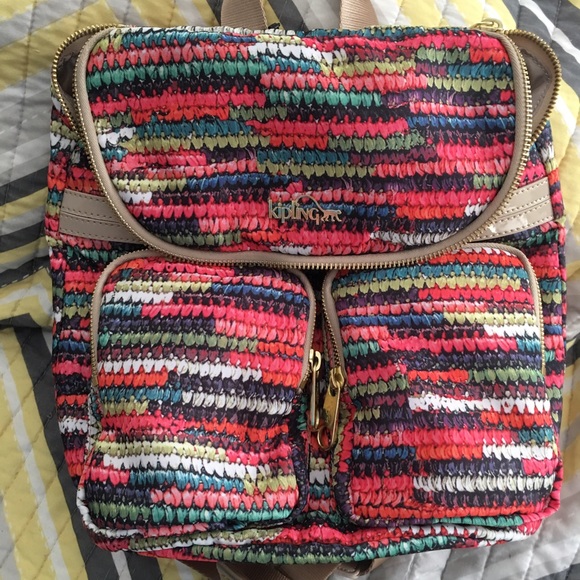 Kipling Carter backpack purse colorful NWT