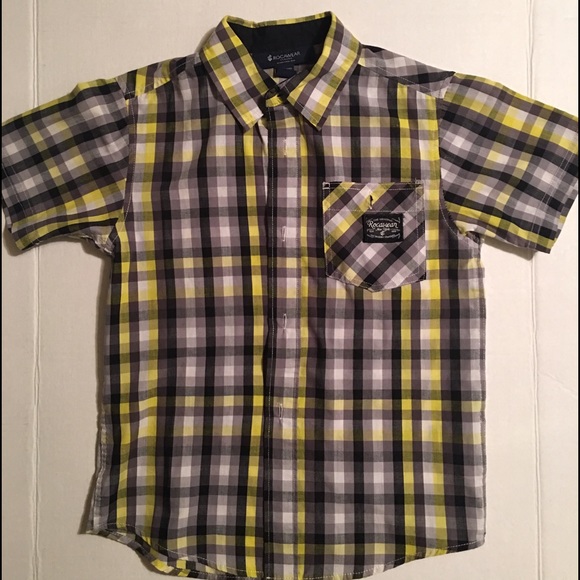 Boys RocaWear Short Sleeve Button Down - Picture 1 of 4