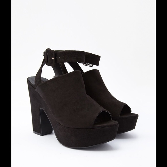 Forever 21 Faux Suede Platform Sandals