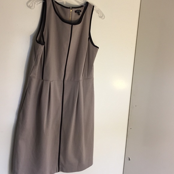 Tan and black tulip dress