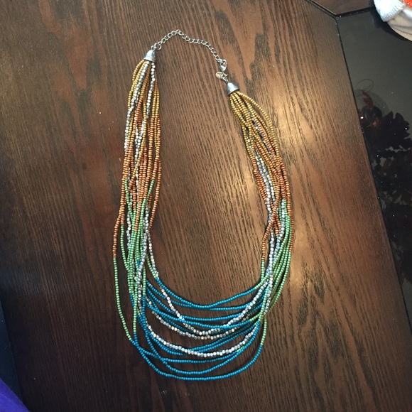 Multi colored bead necklace