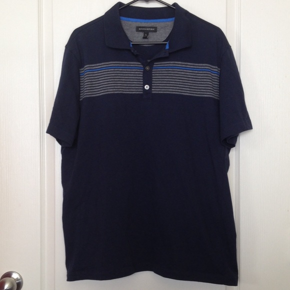Banana Republic performance stripe polo size XL - Picture 4 of 6