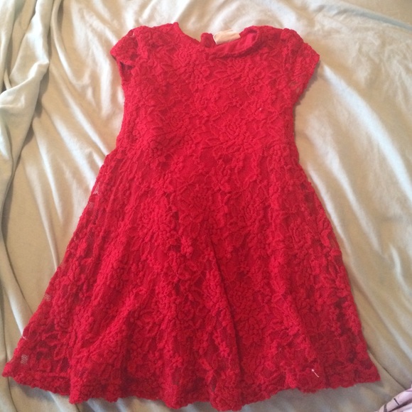 Red holiday kid dress