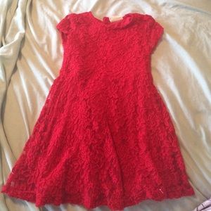 Red holiday kid dress