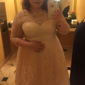 The Gilded Grace cocktail dress in Blush