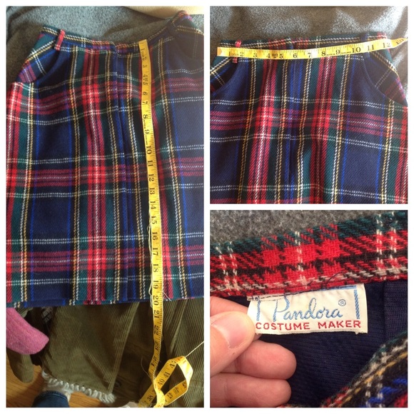 ❌SOLD❌ Adorable Vntg 60s/70s plaid miniskirt - Picture 4 of 4