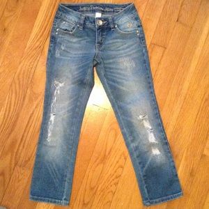 ⚫️Justice girls distressed jeans