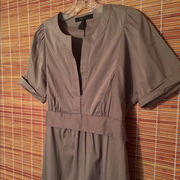 BCBG Max Azria Short Sleeve Dress Tan M NWT