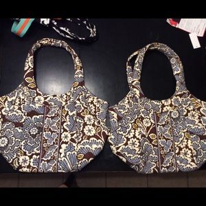 Vera Bradley SLATE BLOOMS Side by Side Totes -  2