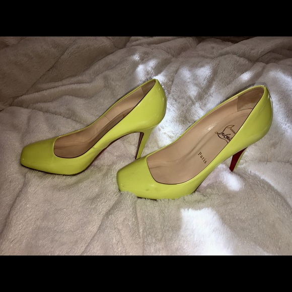 Christian Louboutin yellow pump