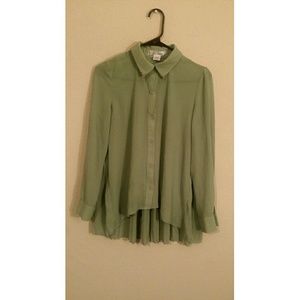 Collared High Low Shirt