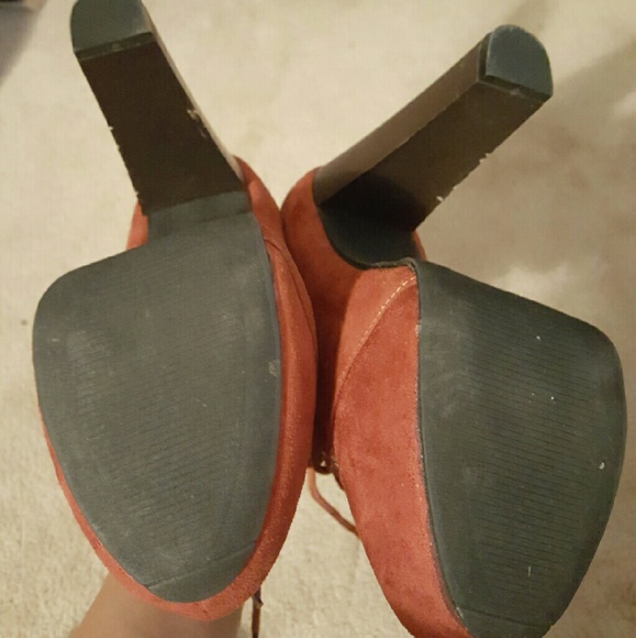 orange brown red platform bootie jeffrey campbell - Picture 4 of 4