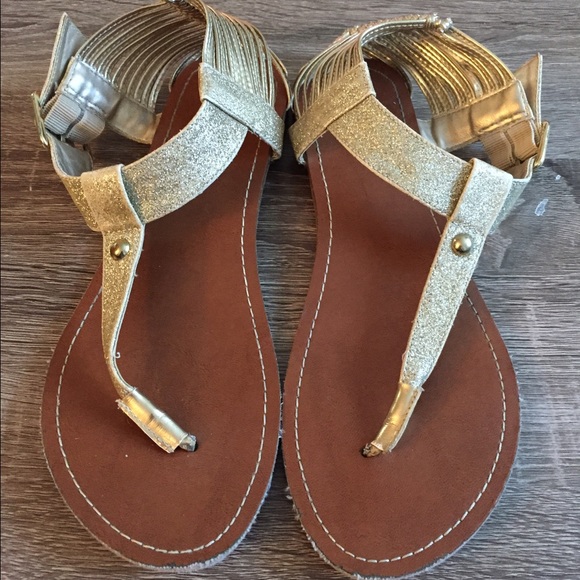 Women's Gold Mossimo Gladiator Sandals