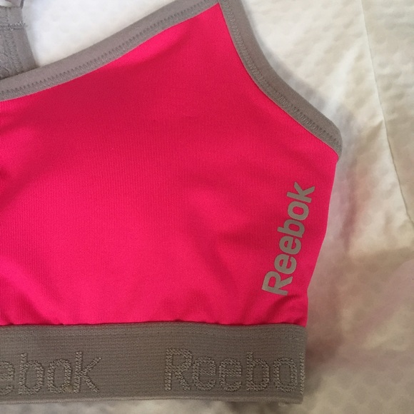 reebok // neon pink sports bra - Picture 2 of 4