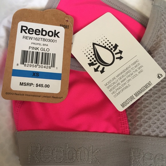 reebok // neon pink sports bra - Picture 4 of 4