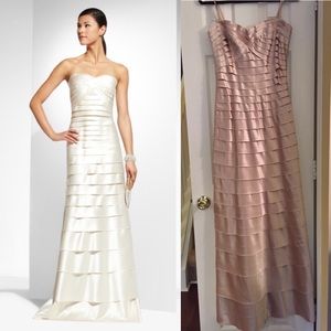Bcbg champagne gown