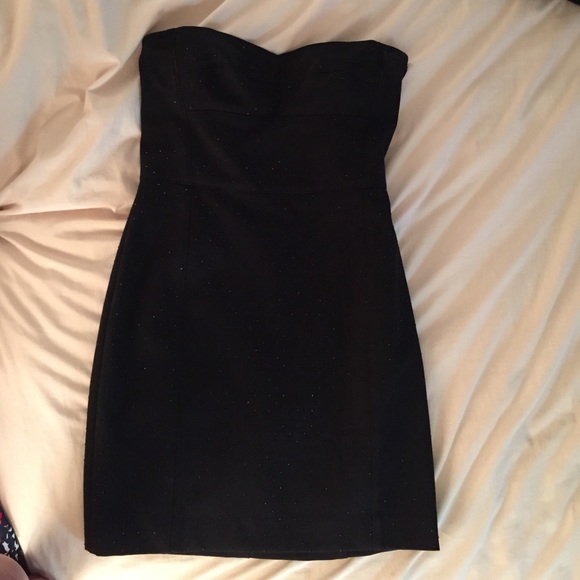 DKNY Black Sparkle Strapless Dress - Picture 4 of 4