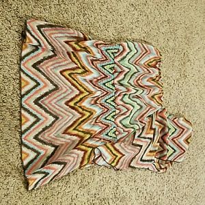 Chevron print one sleeved top