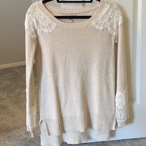 LC Lauren Conrad Runway Lace Sweater