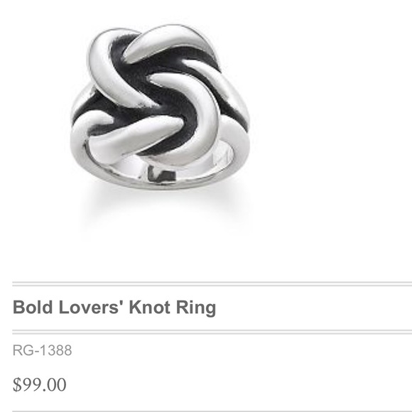 James Avery "Lovers Knot" Ring Sz7
