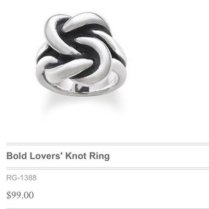 James Avery "Lovers Knot" Ring Sz7