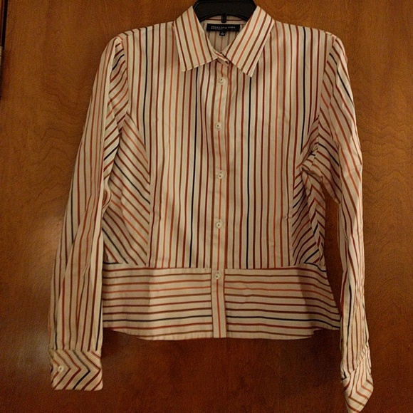Jones New York dressy striped blouse