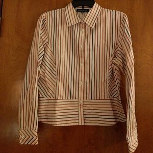 Jones New York dressy striped blouse