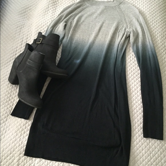 Grey and black ombré sweater tunic