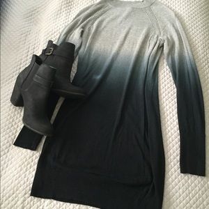 Grey and black ombré sweater tunic