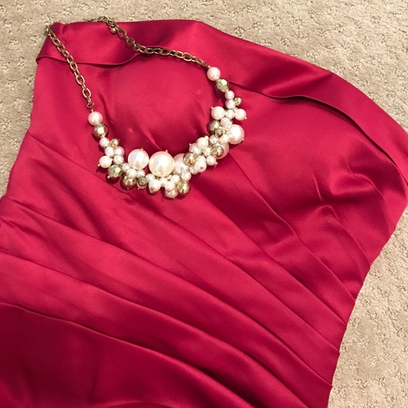 Strapless Red Formal Dress