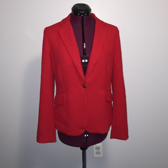 Red blazer/jacket with textured fabric