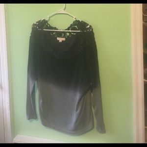 moonsky oversized sweater. black and grey