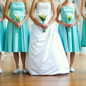 Blue bridesmaid dress