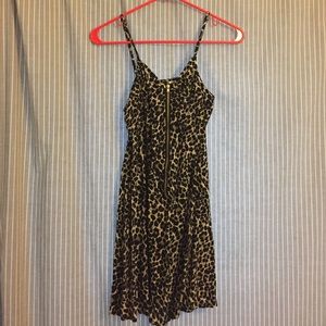 Leopard Print Zip Dress