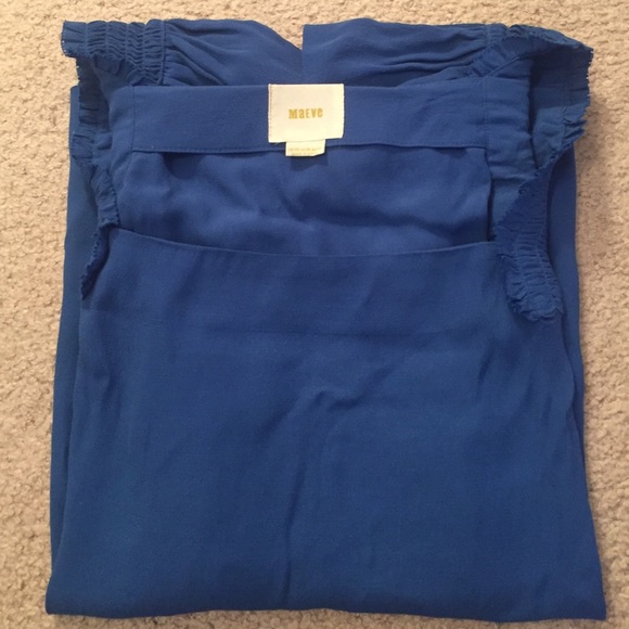 ANTHROPOLOGIE Maeve epaulett ruffle top