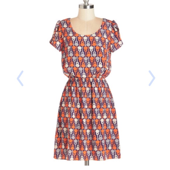 Modcloth Acoustic Crooner Dress 🎸Peach Love brand