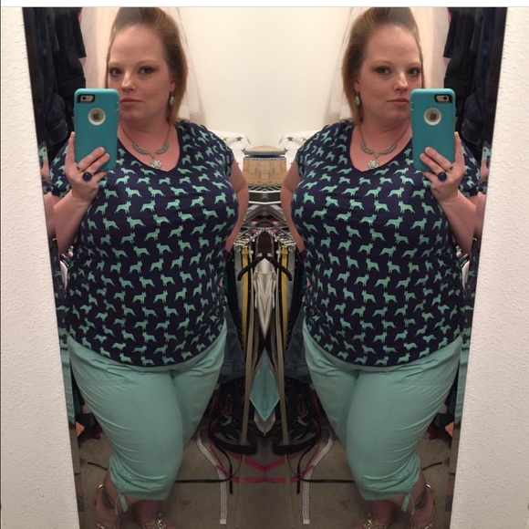 Lane Bryant Side Ruched printed shirt